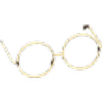 Gold Circle Glasses  - Uncommon from Hat Shop (Robux)